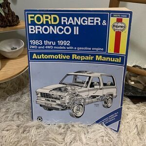 Haynes Ford Ranger & Bronco ll 1983-1992 2WD And 4WD Models Repair Manual
